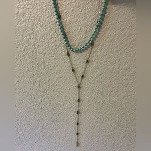 Elegant Turquoise and Gold Necklace